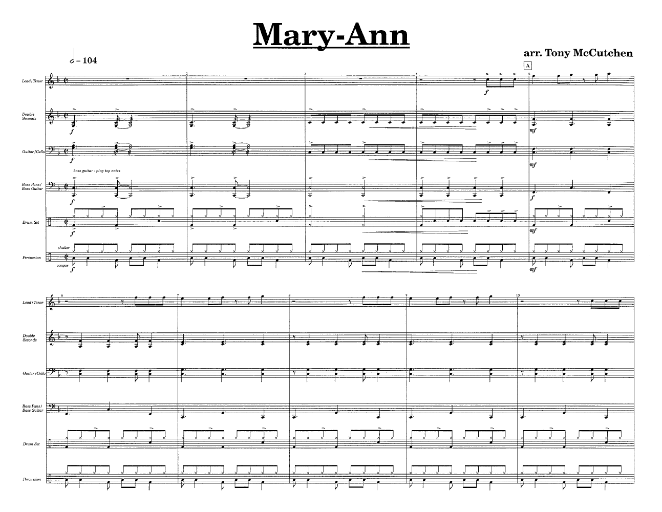 MARY ANN STEEL DRUM ENSEMBLE