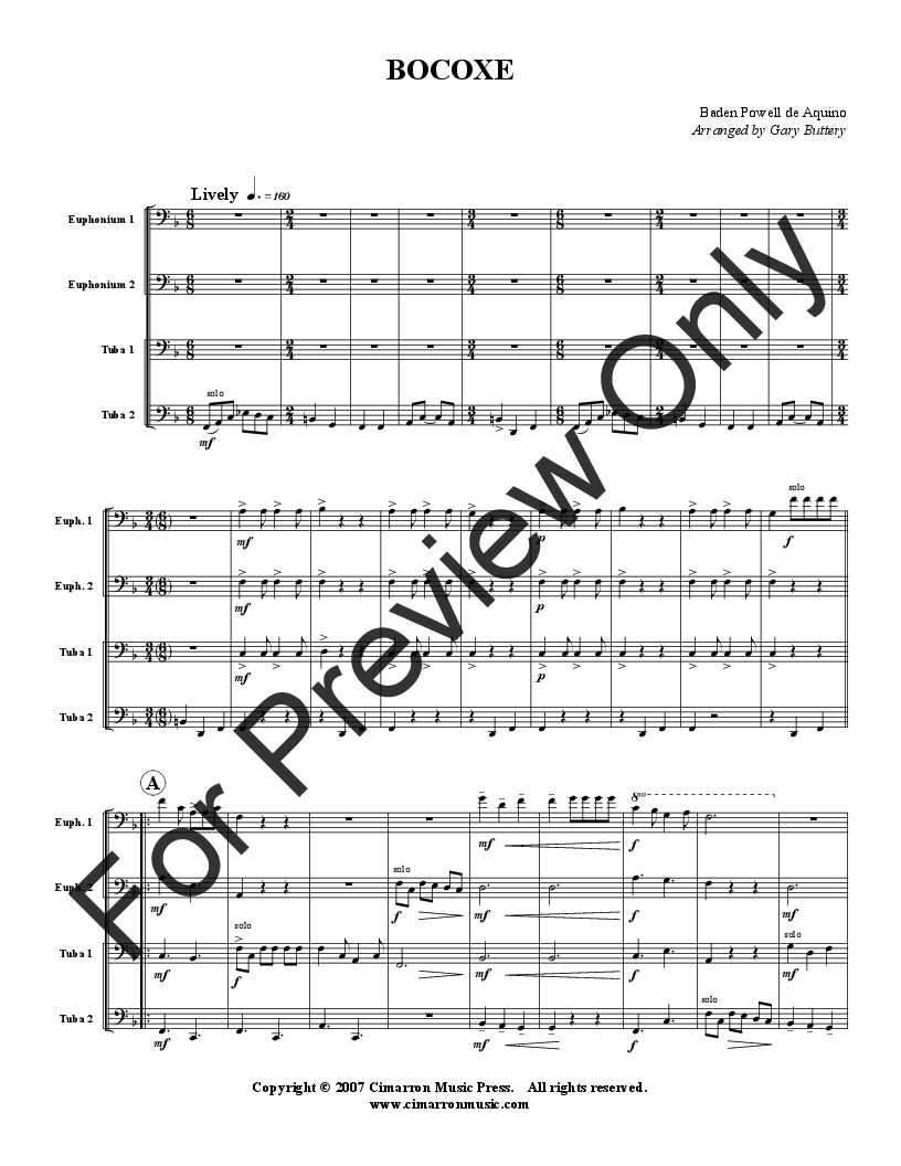 BOCOXE 2 Euponium 2 Tuba Quartet P.O.D.