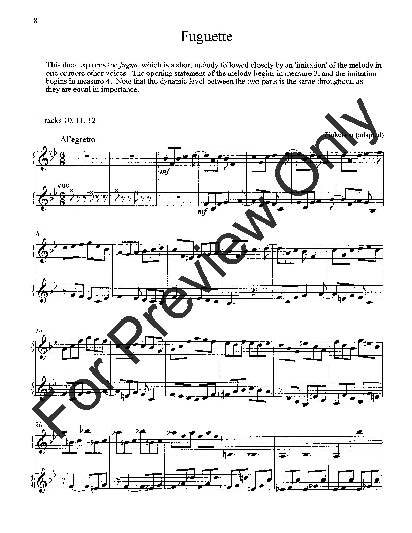 Duets for Marimba Book with Downloadable Play-a-long tracks from publisher website