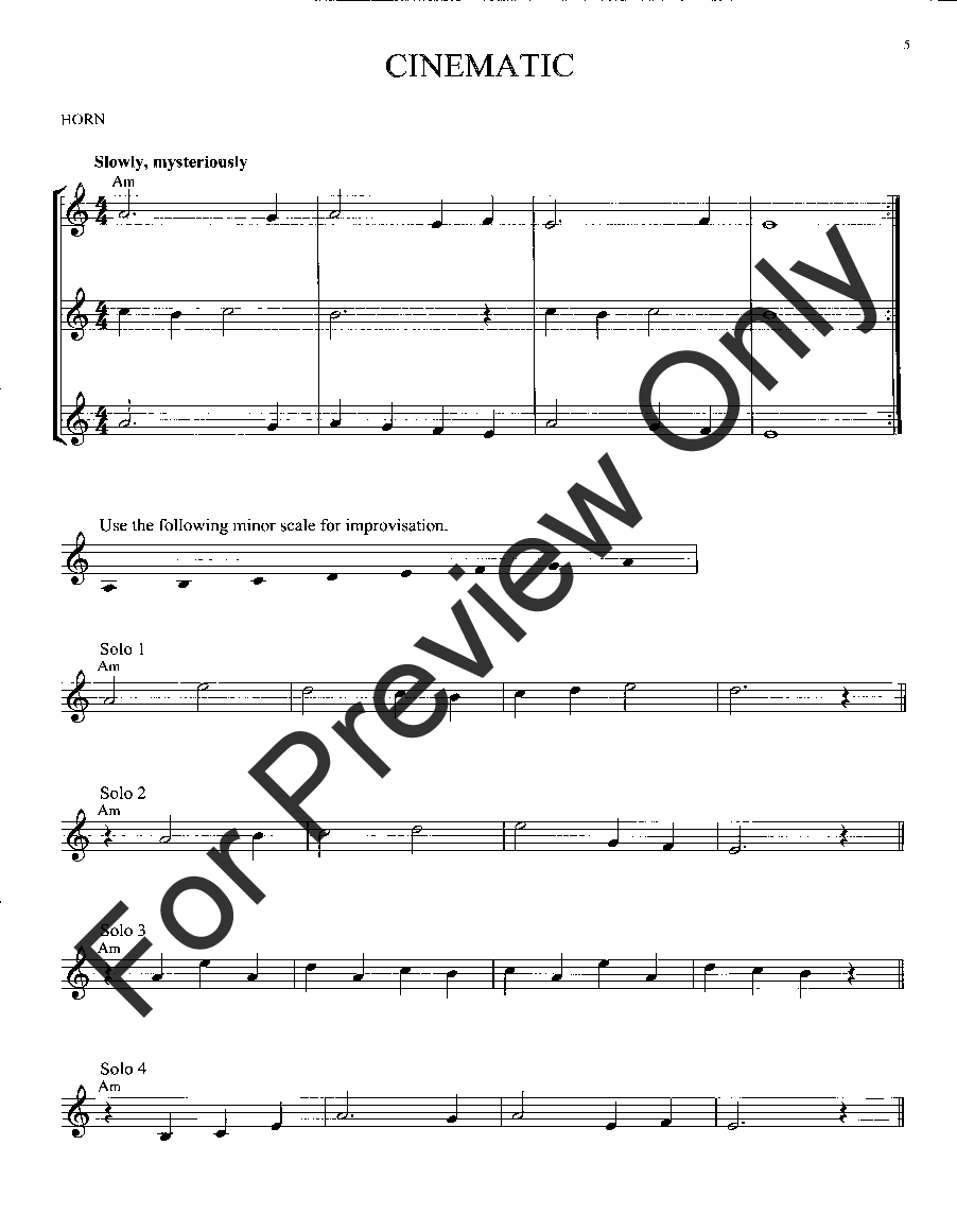 Easy Improvisation French Horn Book with Online Audio