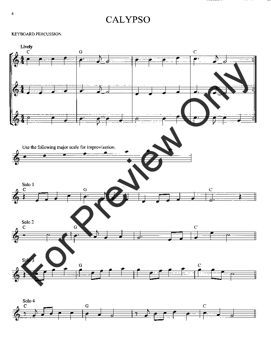 Easy Improvisation Keyboard Percussion Book with Online Audio