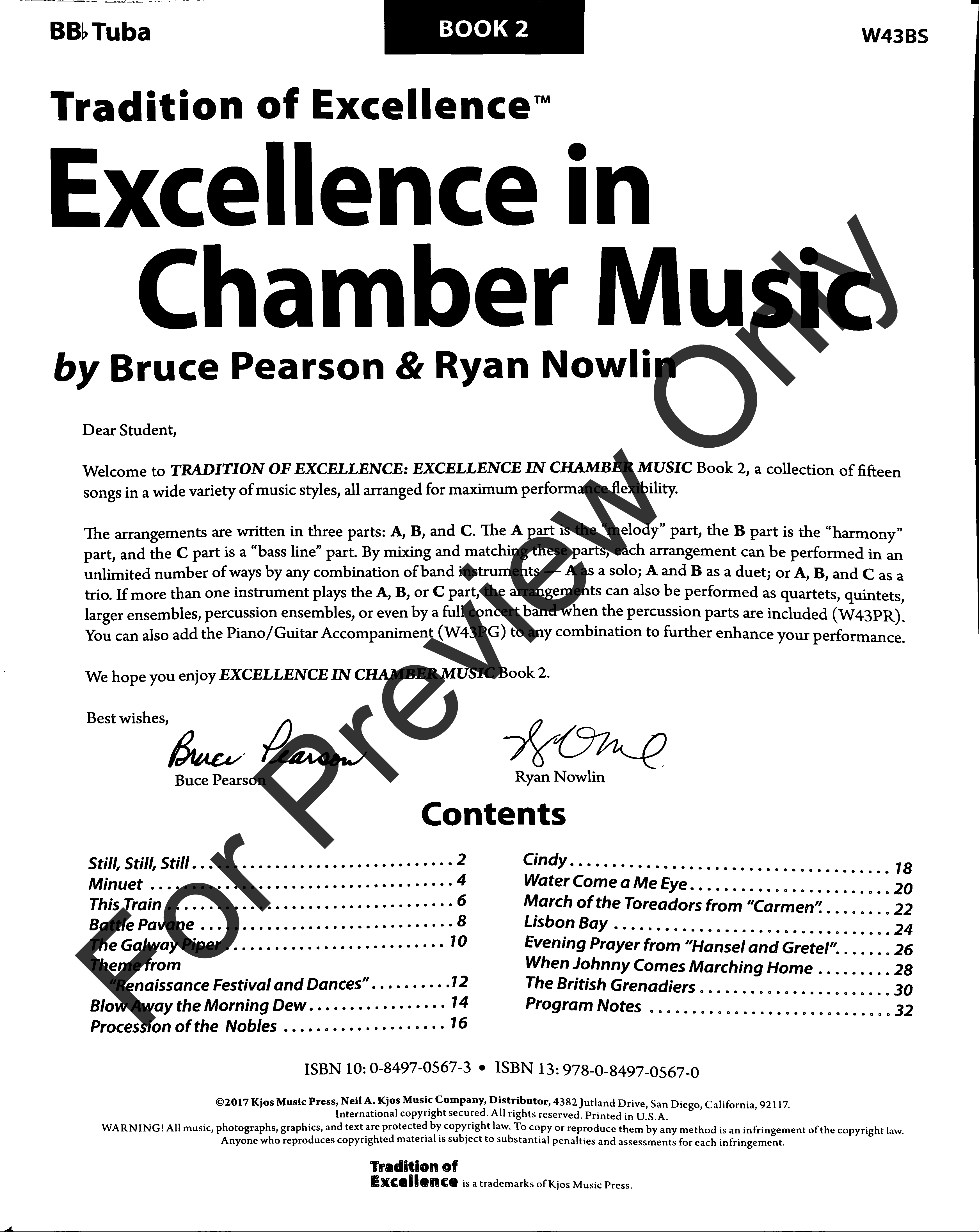 Excellence in Chamber Music #2 BBb Tuba Book