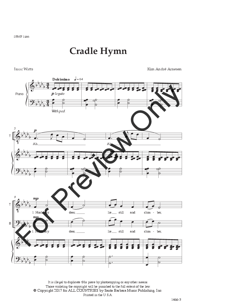 Cradle Hymn Large Print Edition P.O.D.
