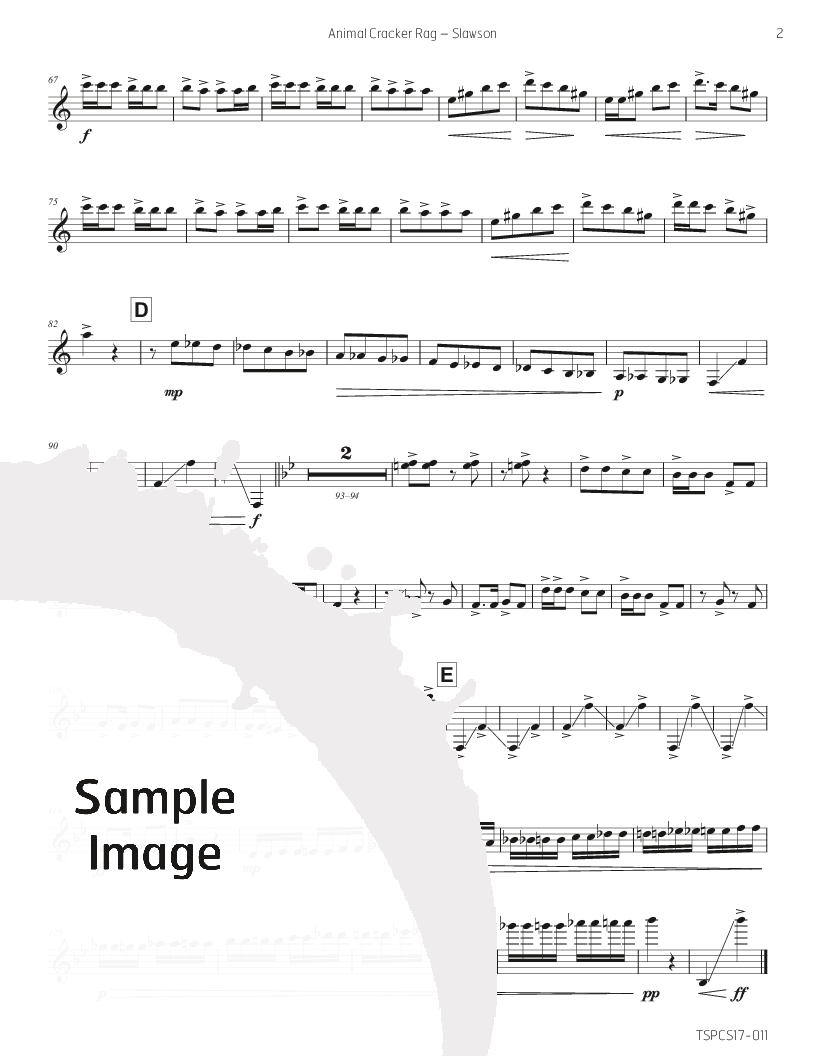 Animal Cracker Rag Xylophone Solo with Opt. Piano Accompaniment