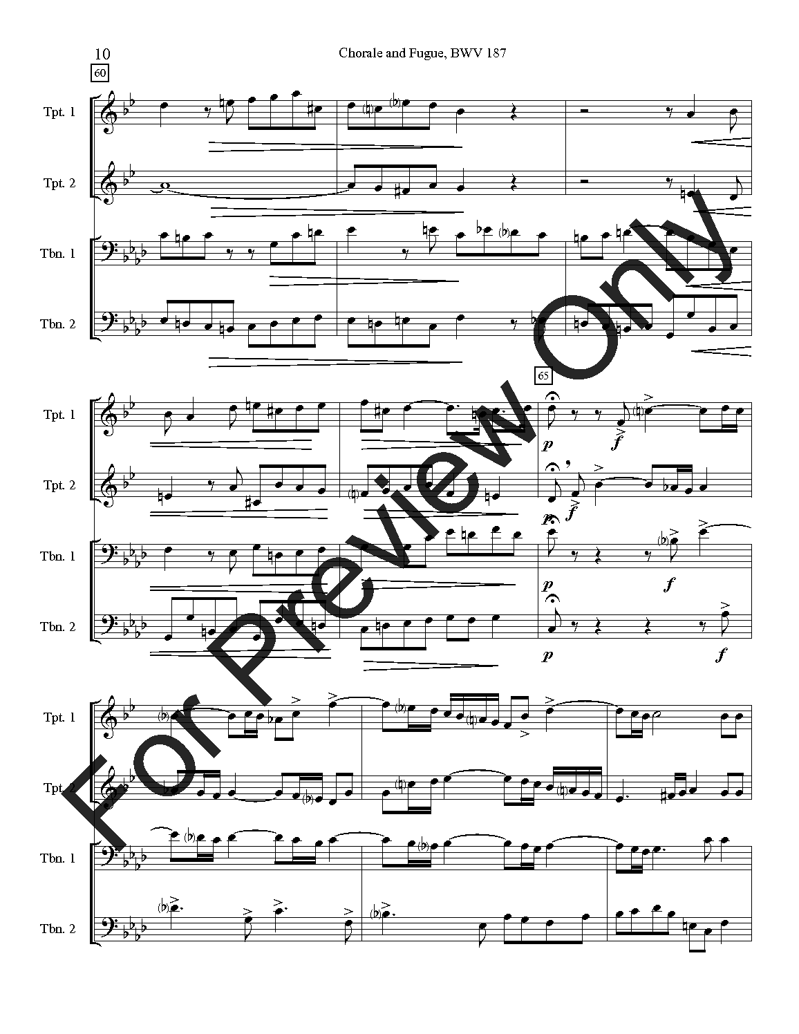 Chorale and Fugue, BWV 187 P.O.D.