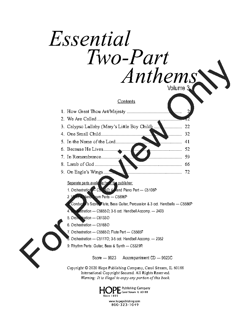 Essential Two-Part Anthems, Vol. 3 P.O.D.