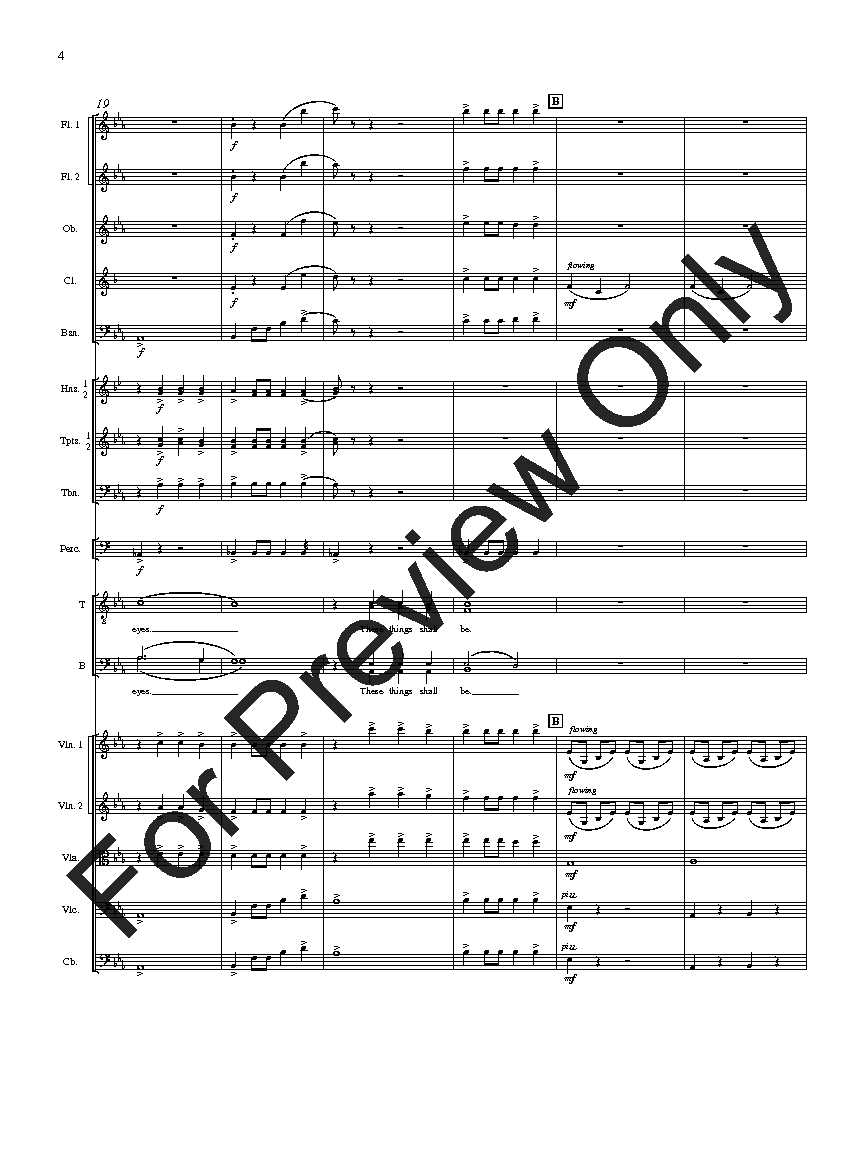 Every Life Shall Be a Song Orchestra Full Score for TTBB
