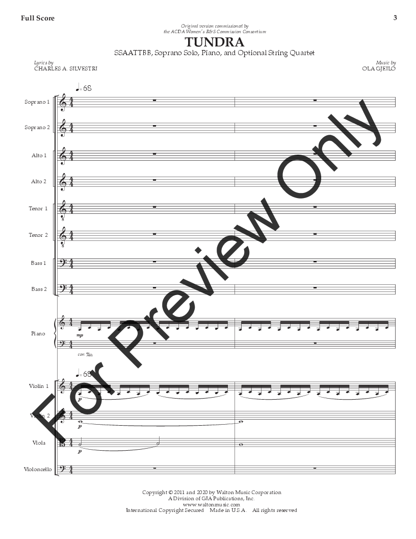 Tundra Instrumental Parts for SATB