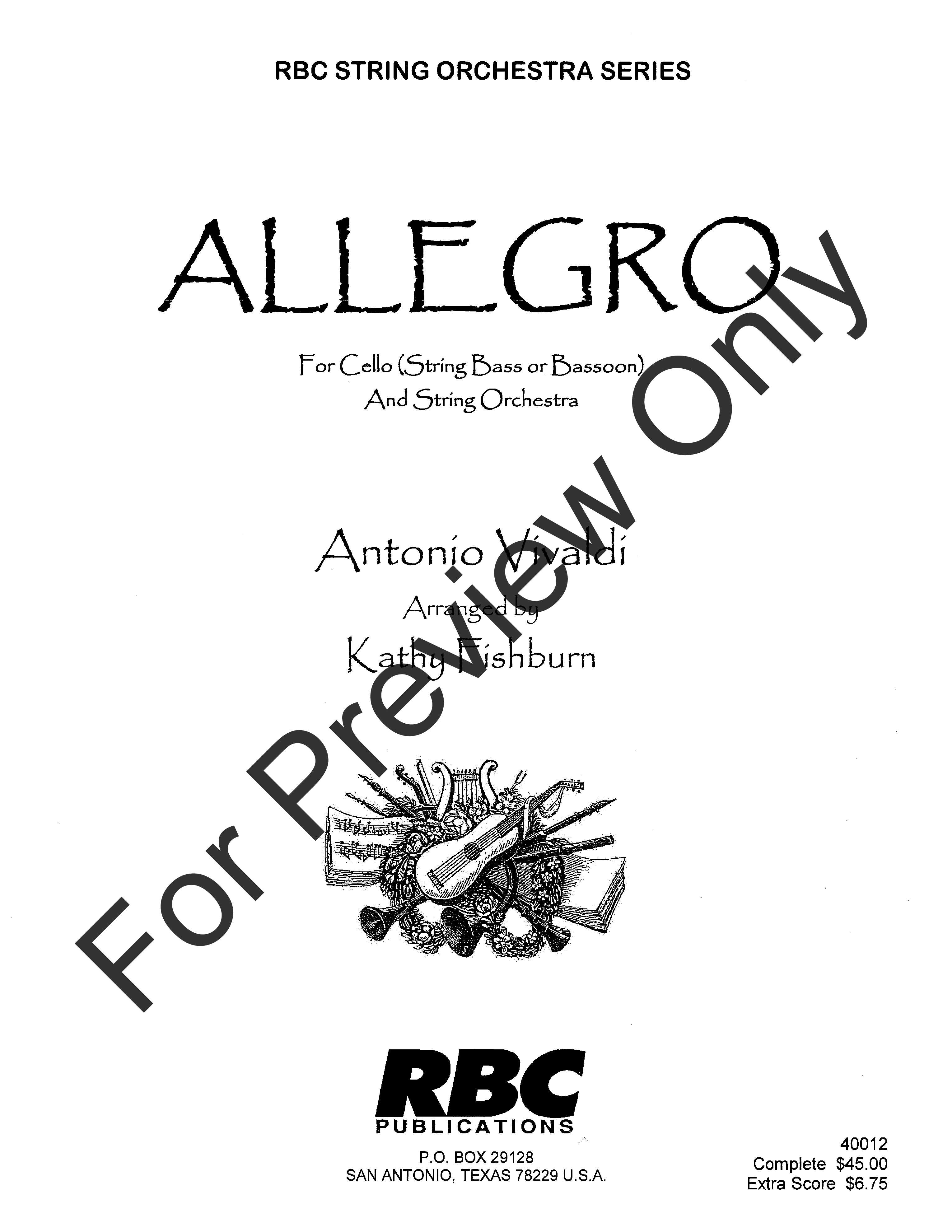 Allegro for Cello and String Orchestra