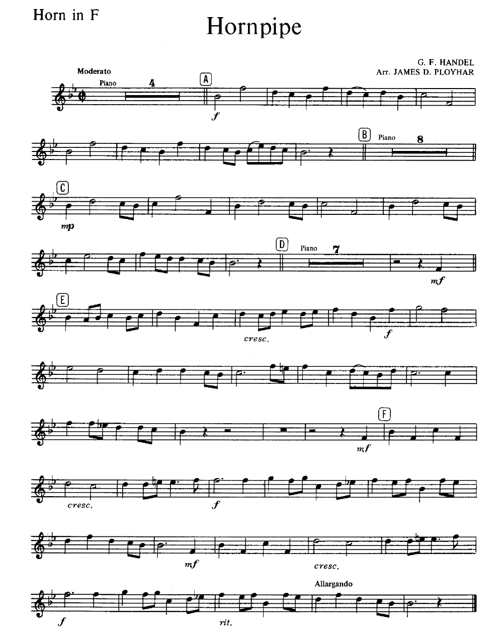 HORNPIPE FRENCH HORN SOLO