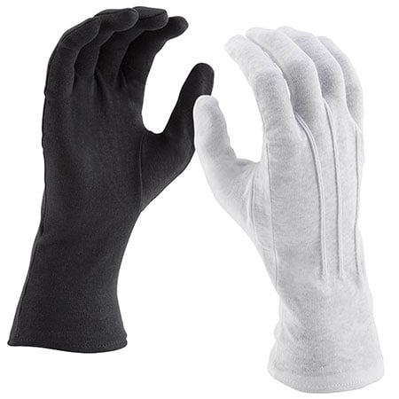 Long-Wristed Cotton Gloves - White