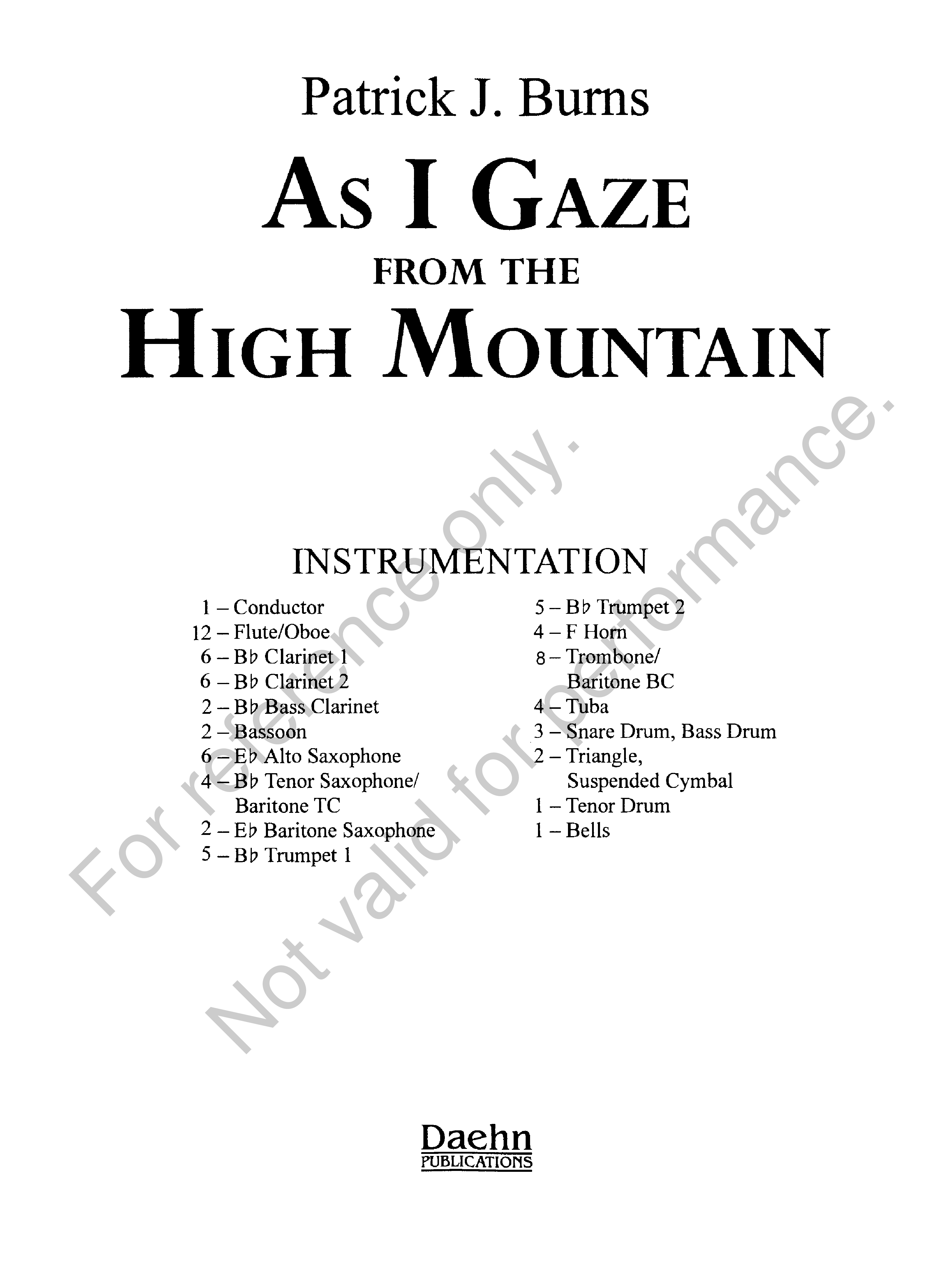 AS I GAZE FROM THE HIGH MOUNTAIN