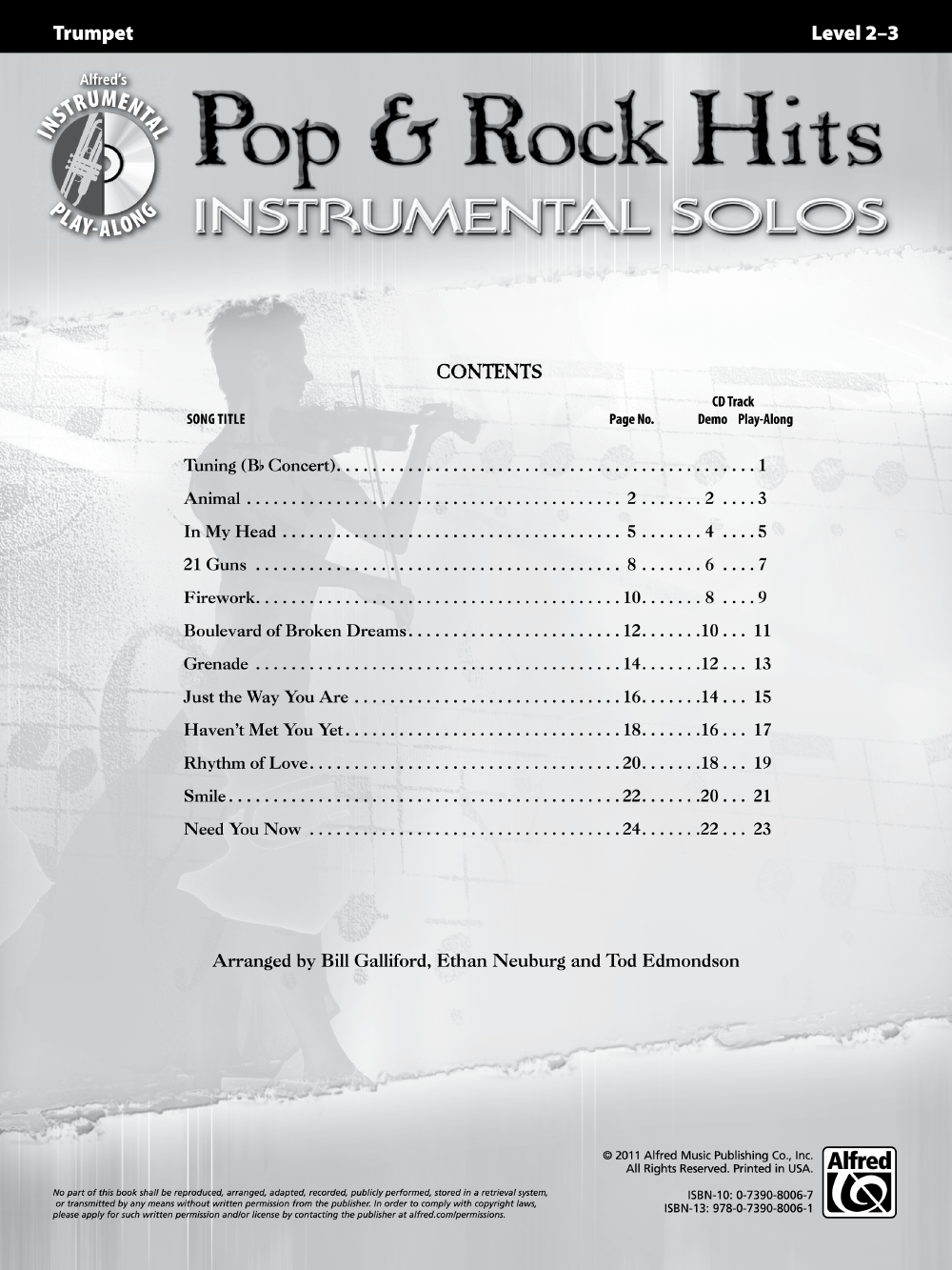 POP AND ROCK HITS INSTRUMENTAL SOLOS TRUMPET BK/CD