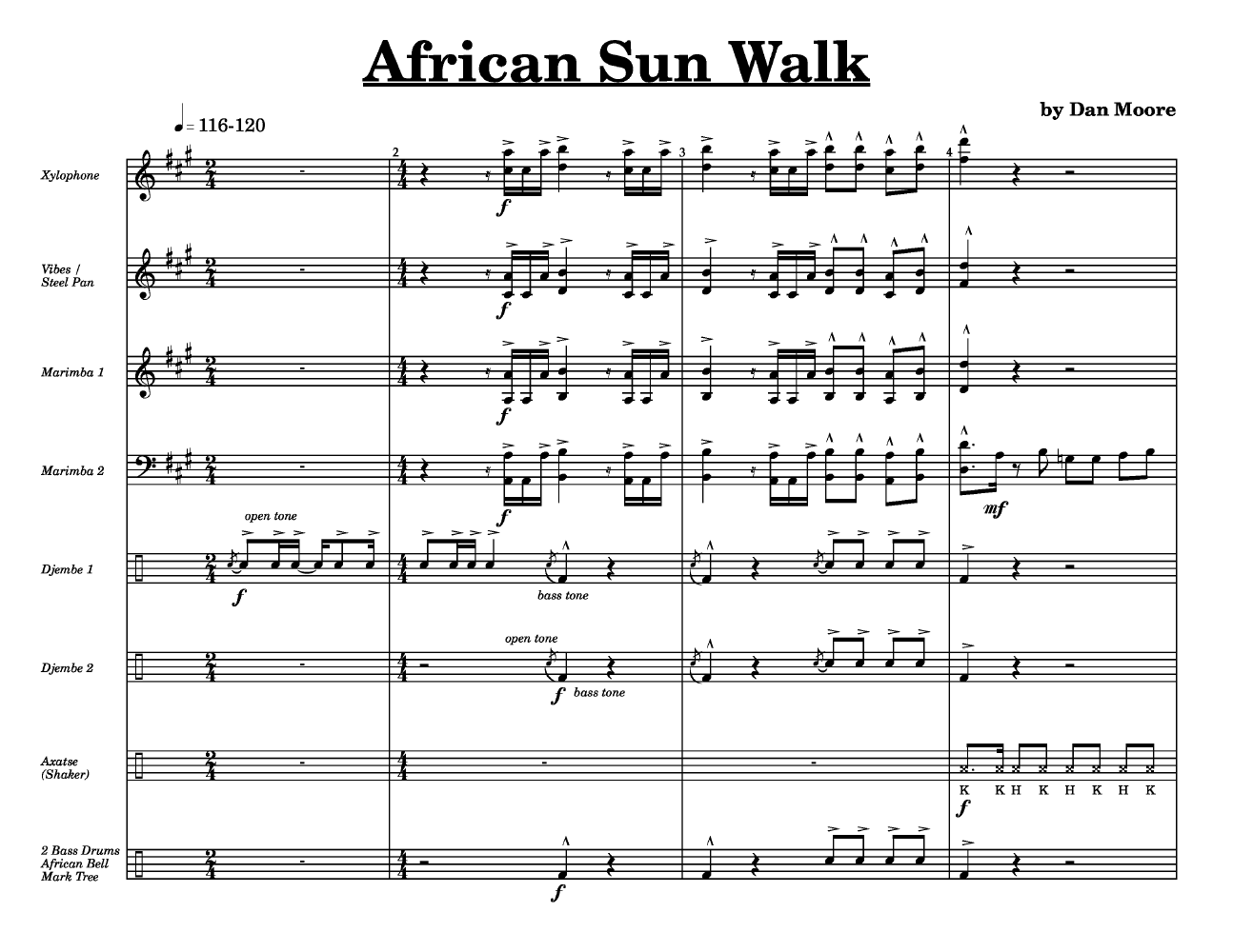 African Sun Walk Percussion Ensemble
