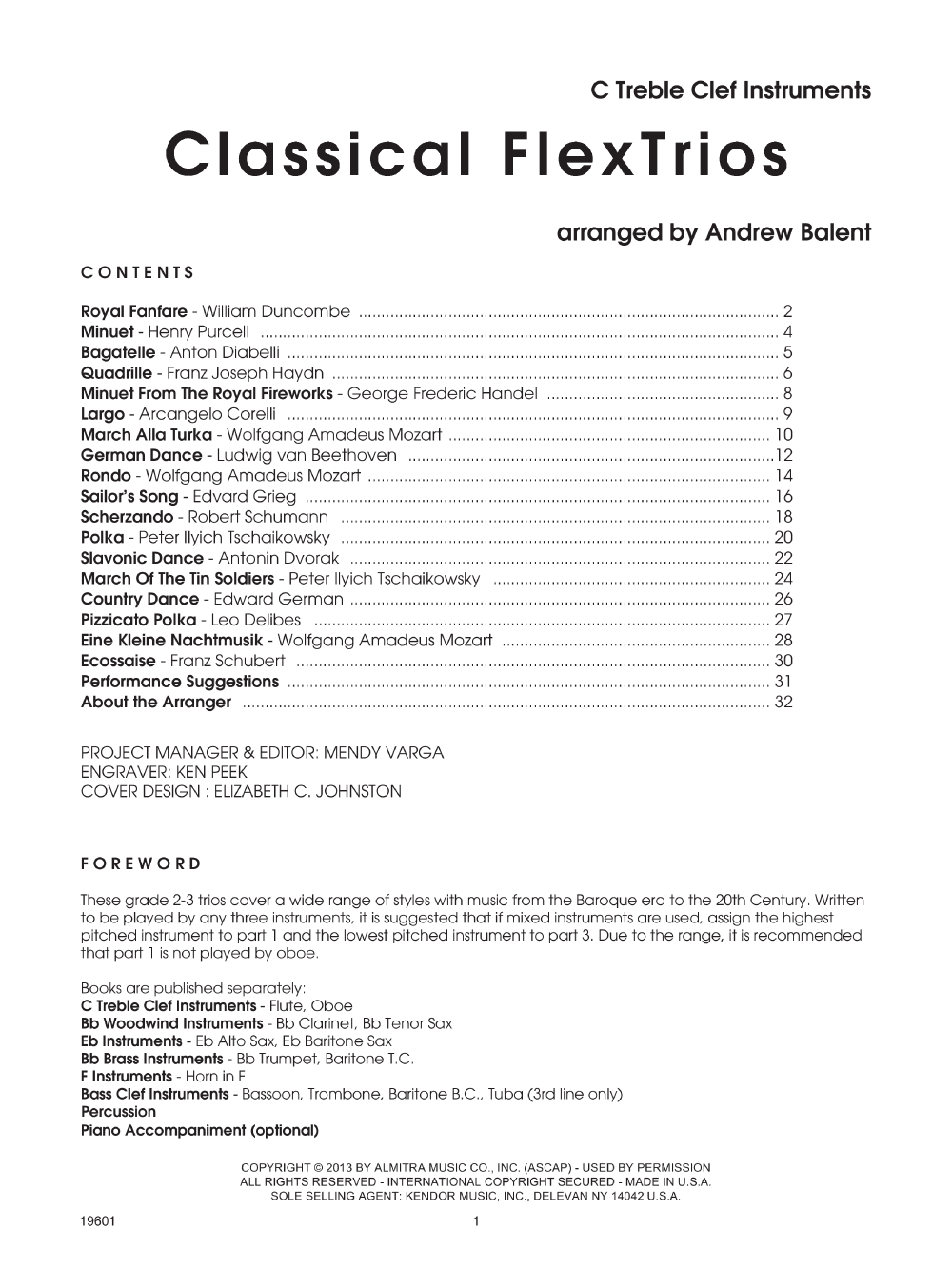 Classical FlexTrios Bass Clef Instruments