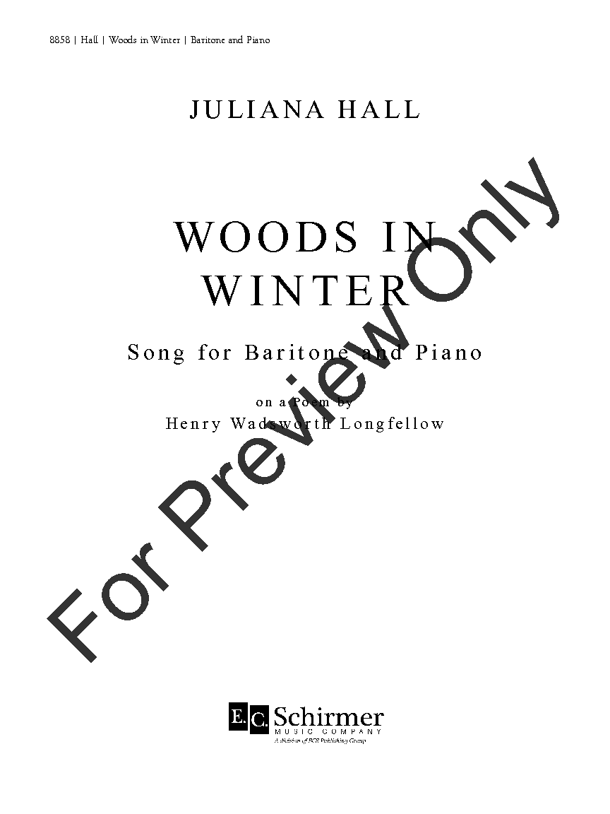 Woods in Winter Baritone & Piano
