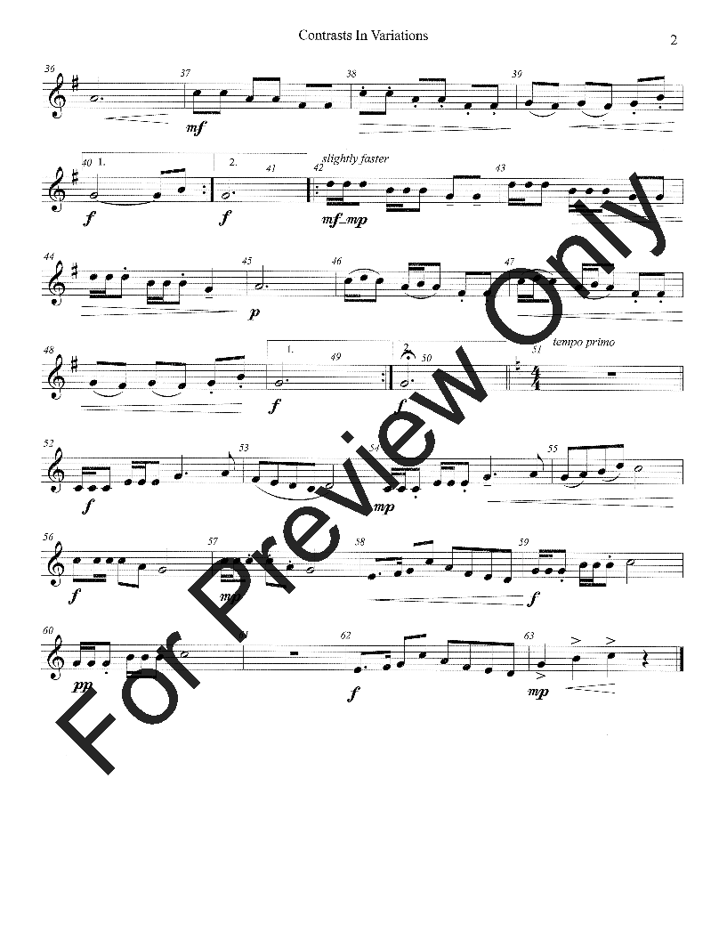 Contrasts in Variations Trumpet Solo with Piano