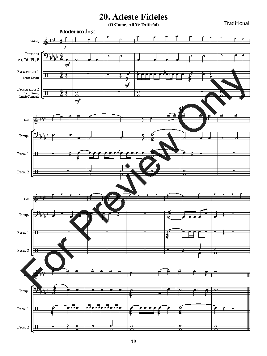 Flexible Favorites for Winds - Christmas Percussion Supplement EPRINT