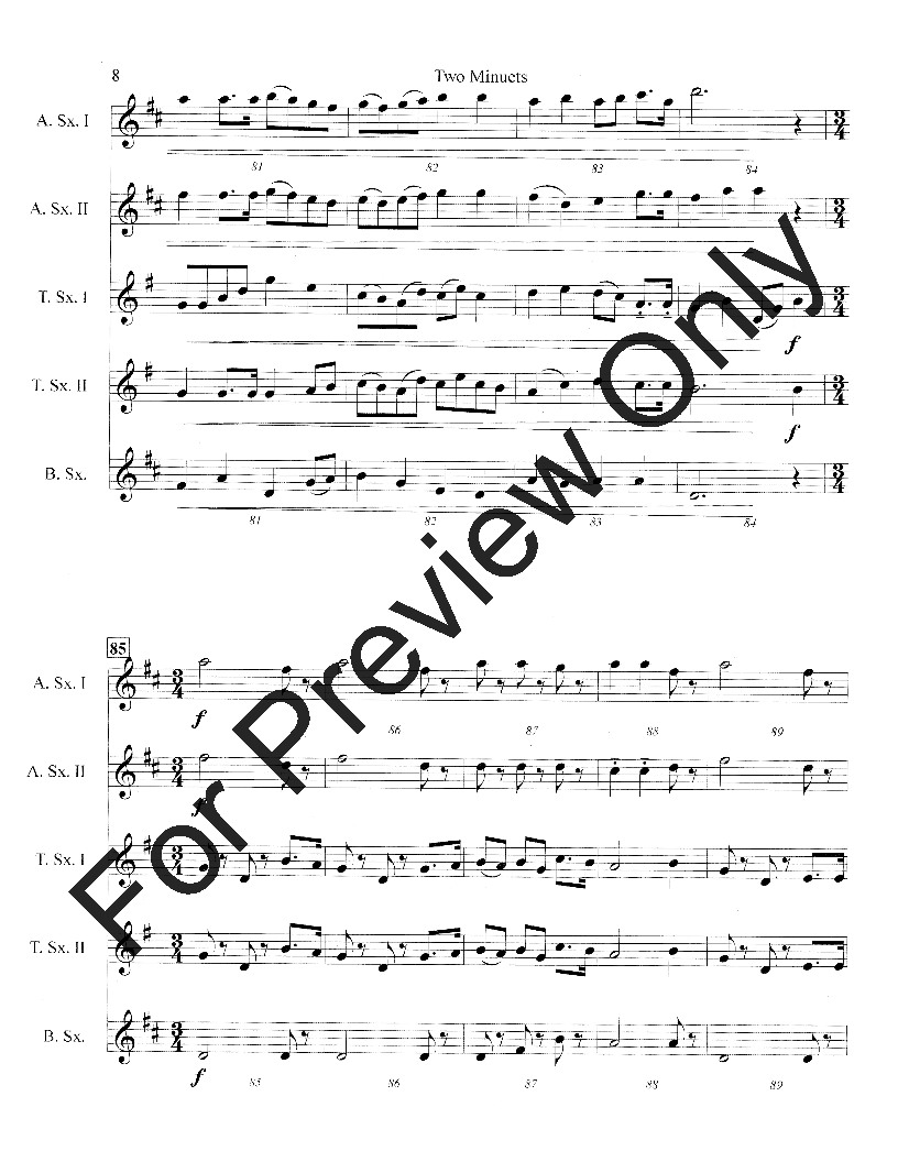 Two Minuets AATB Sax Quintet