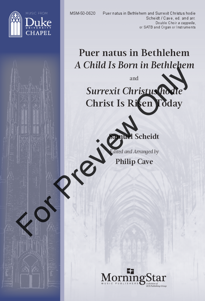 Puer natus in Bethlehem and Surrexit Christus hodie Large Print Edition P.O.D.