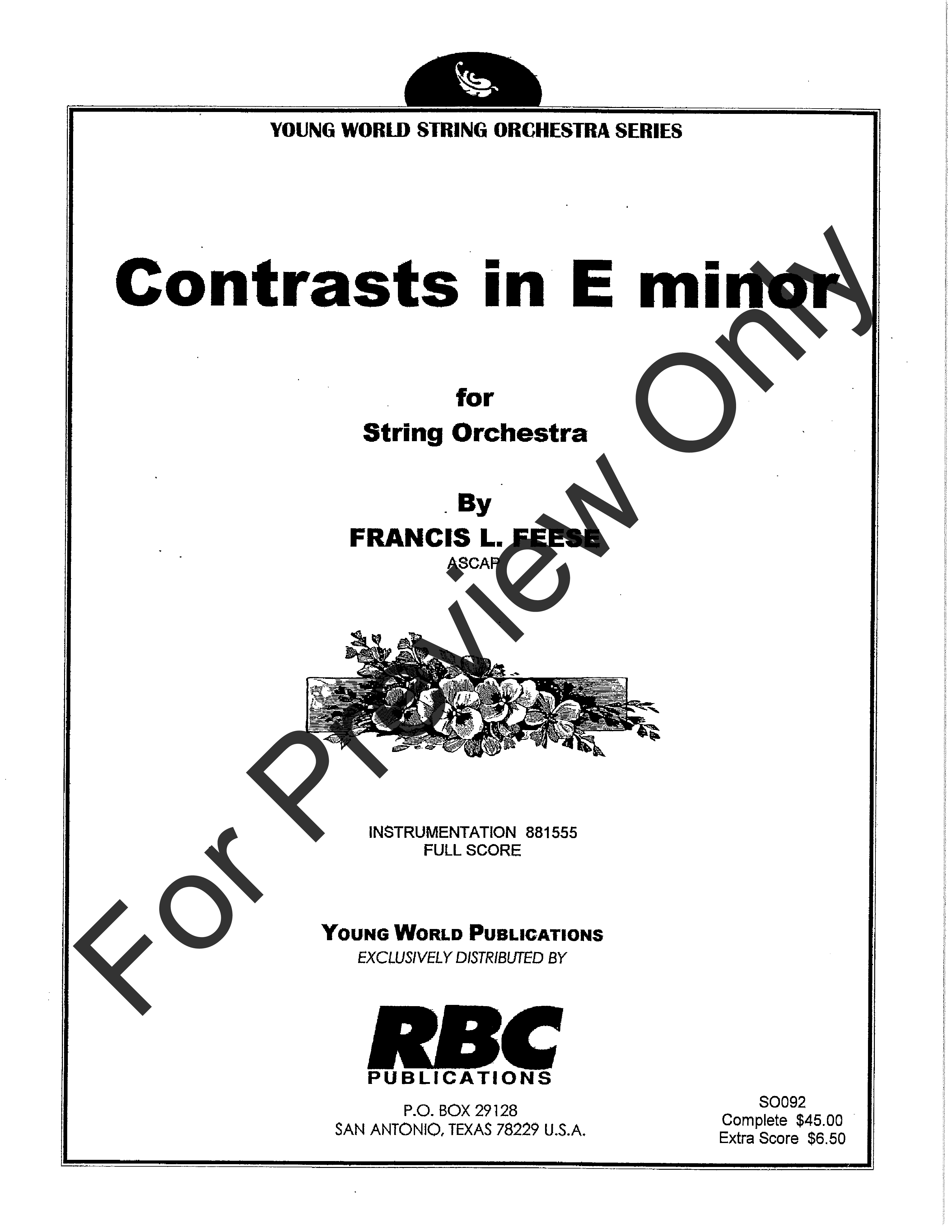 Contrasts in E minor