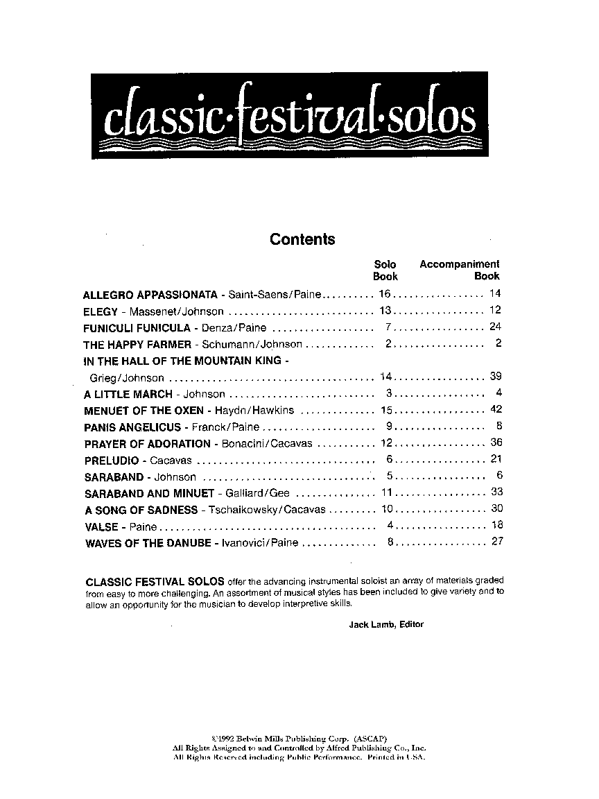 Classic Festival Solos, Vol. 1 Bassoon Solo Part